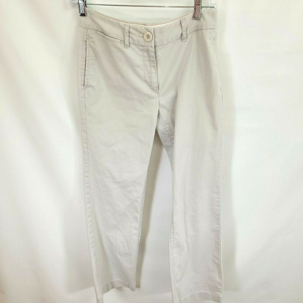 Talbots Size 2P Stretch Chino Straight Leg Pants (27" x  29"} Cotton Blend Twill